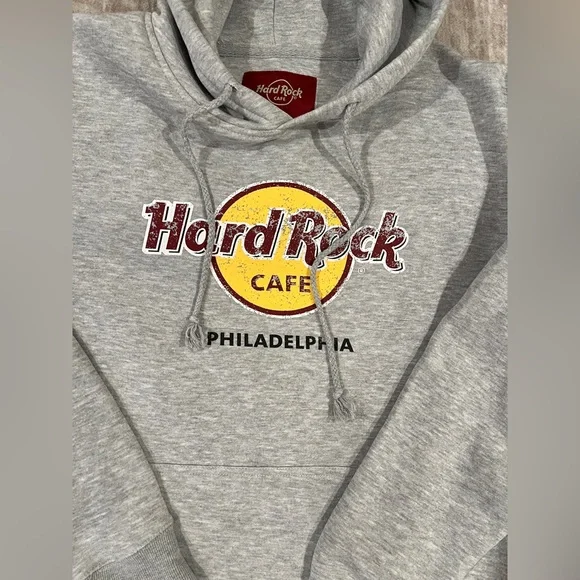 Hard Rock Cafe - Philadelphia Heather grey hoodie - Picture 6 of 9
